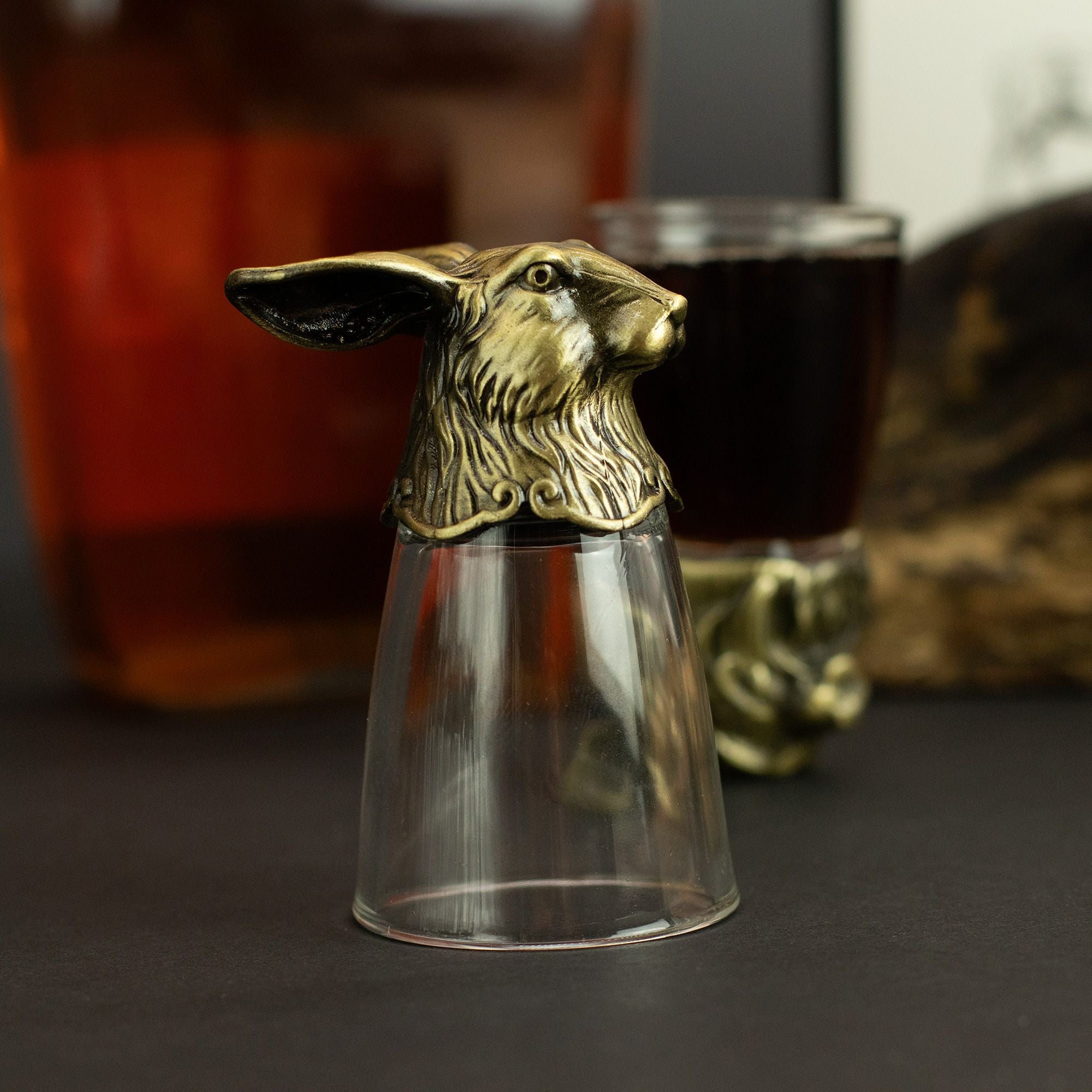 Gift Set of 12 Bottom Up Shot Glasses (25ml) | Antique Bronze