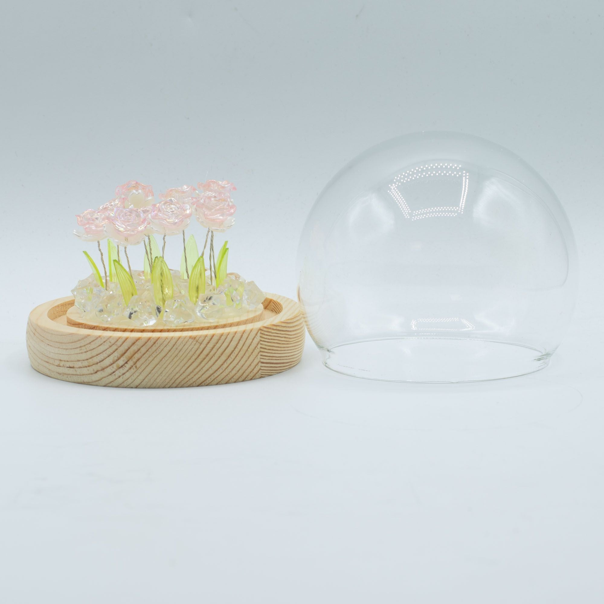 Floral Glow Garden Dome - Pink Roses