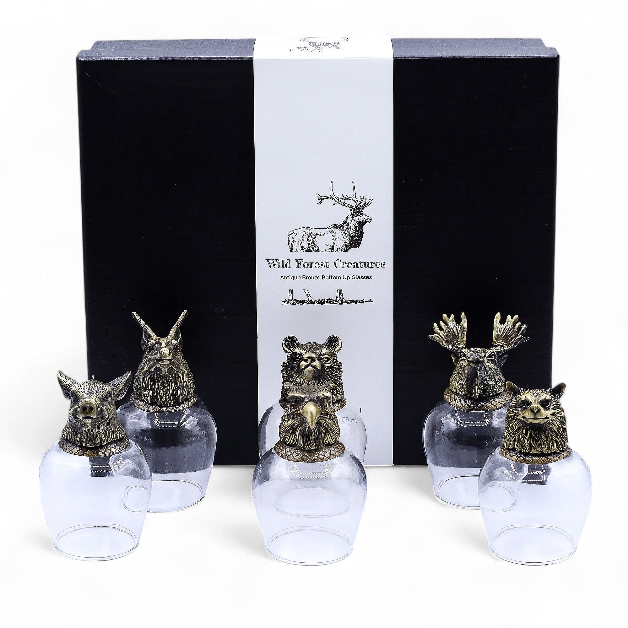 Gift Set of 6 Glasses (100ml) | Antique Bronze