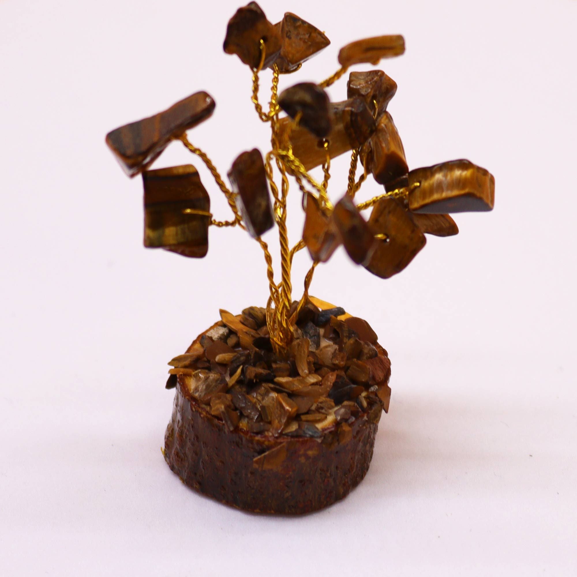 Mini Gemstone Tree On Wood Base Crystal Tree UK | 15 Stone Gemstone Tree decorative crystal gemstone tree