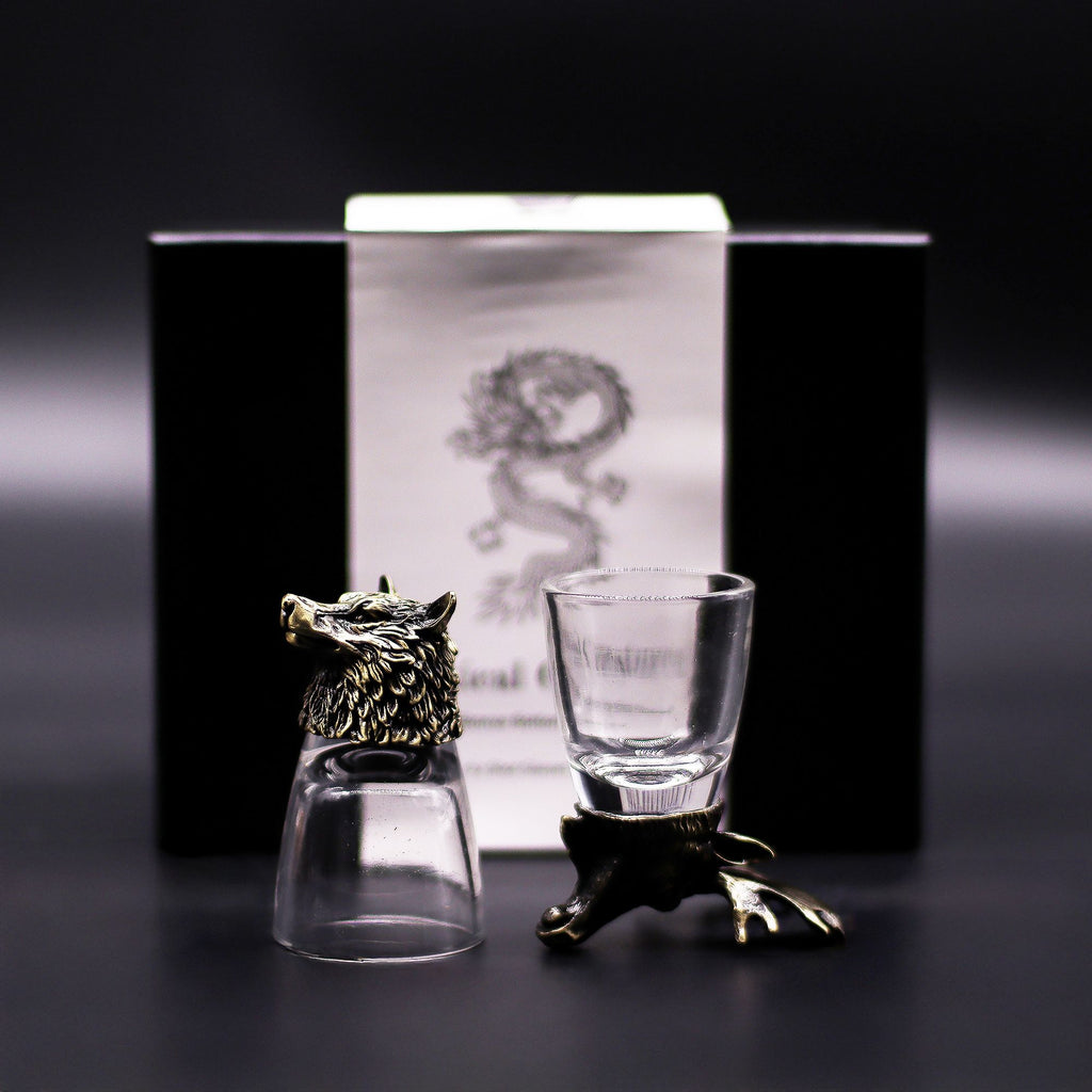 Gift Set of 6 Shot Glasses (50ml) Crystal Tree UK | 6 Stone Gemstone Tree decorative crystal gemstone tree