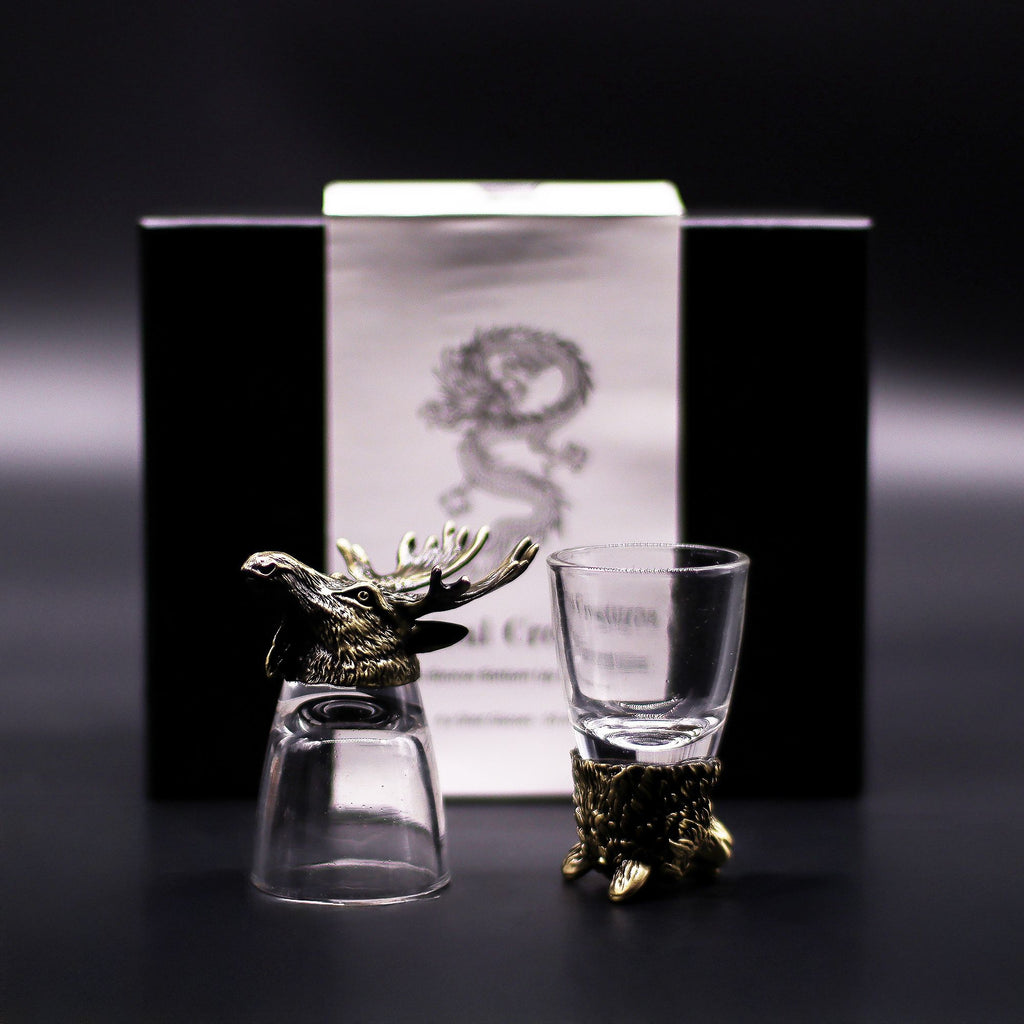 Gift Set of 6 Shot Glasses (50ml) | Antique Bronze