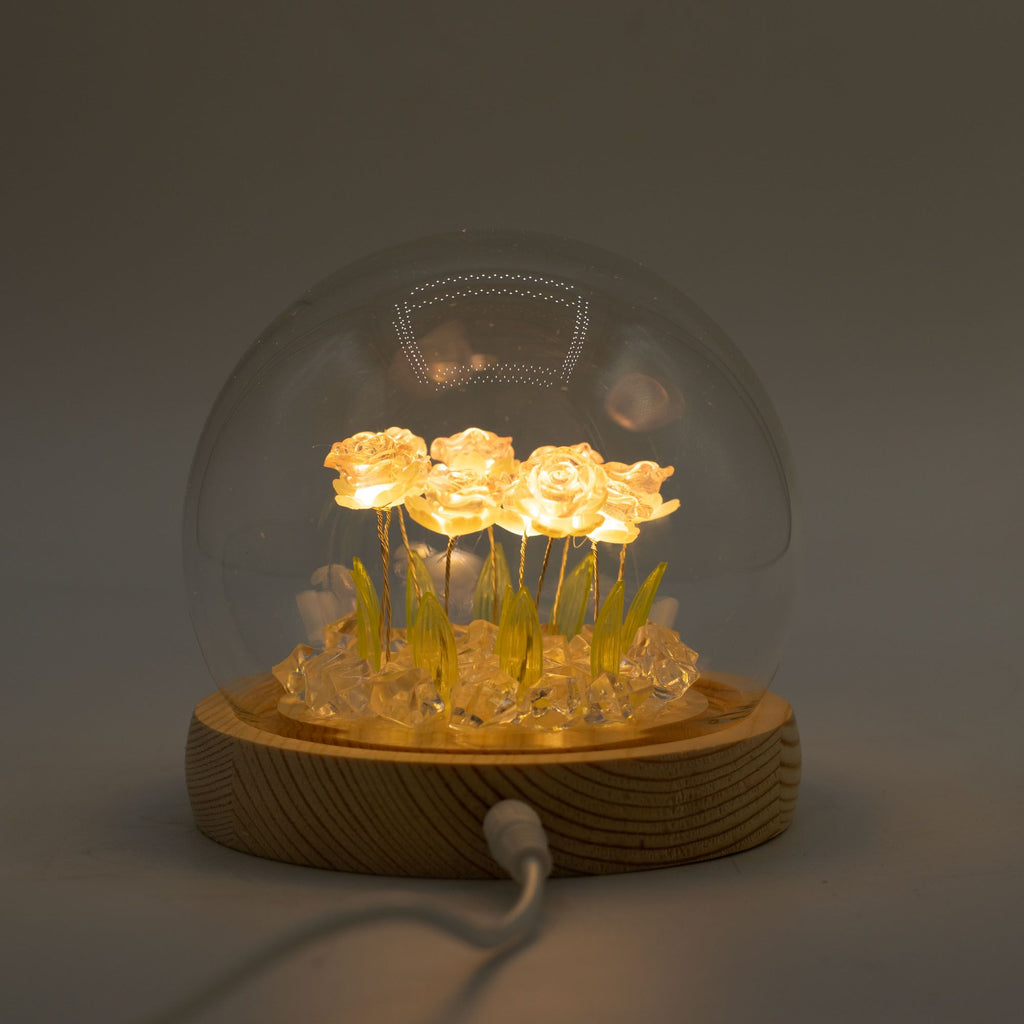 Floral Glow Garden Dome - Pink Roses