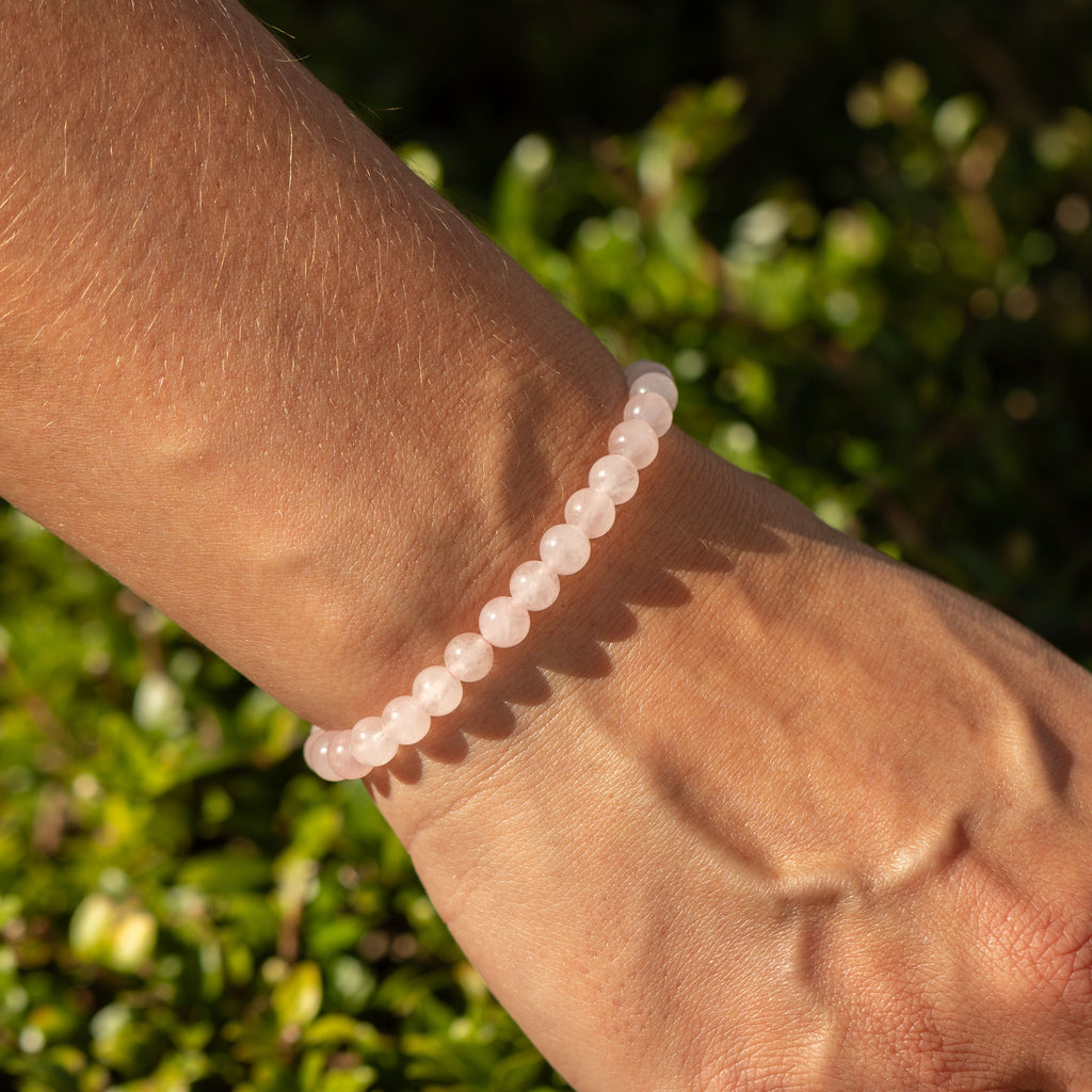 Petite Power Bracelet (17cmx6mm) - Rose Quartz
