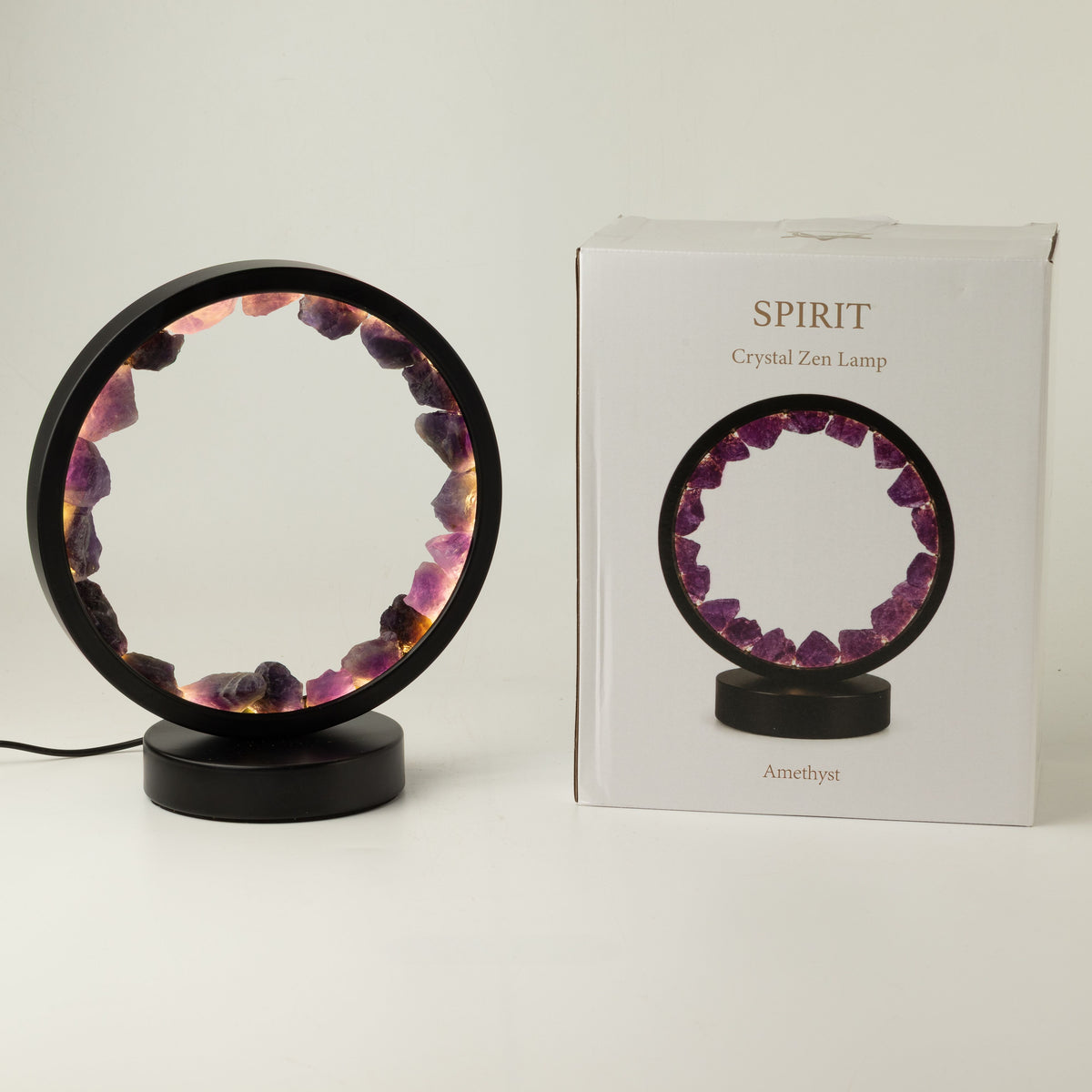Gemstone Halo Lamp - Zen Spirit  - Amethyst