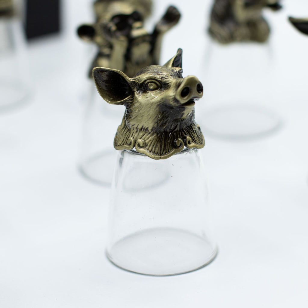 Gift Set of 12 Glasses (25ml) | Antique Bronze
