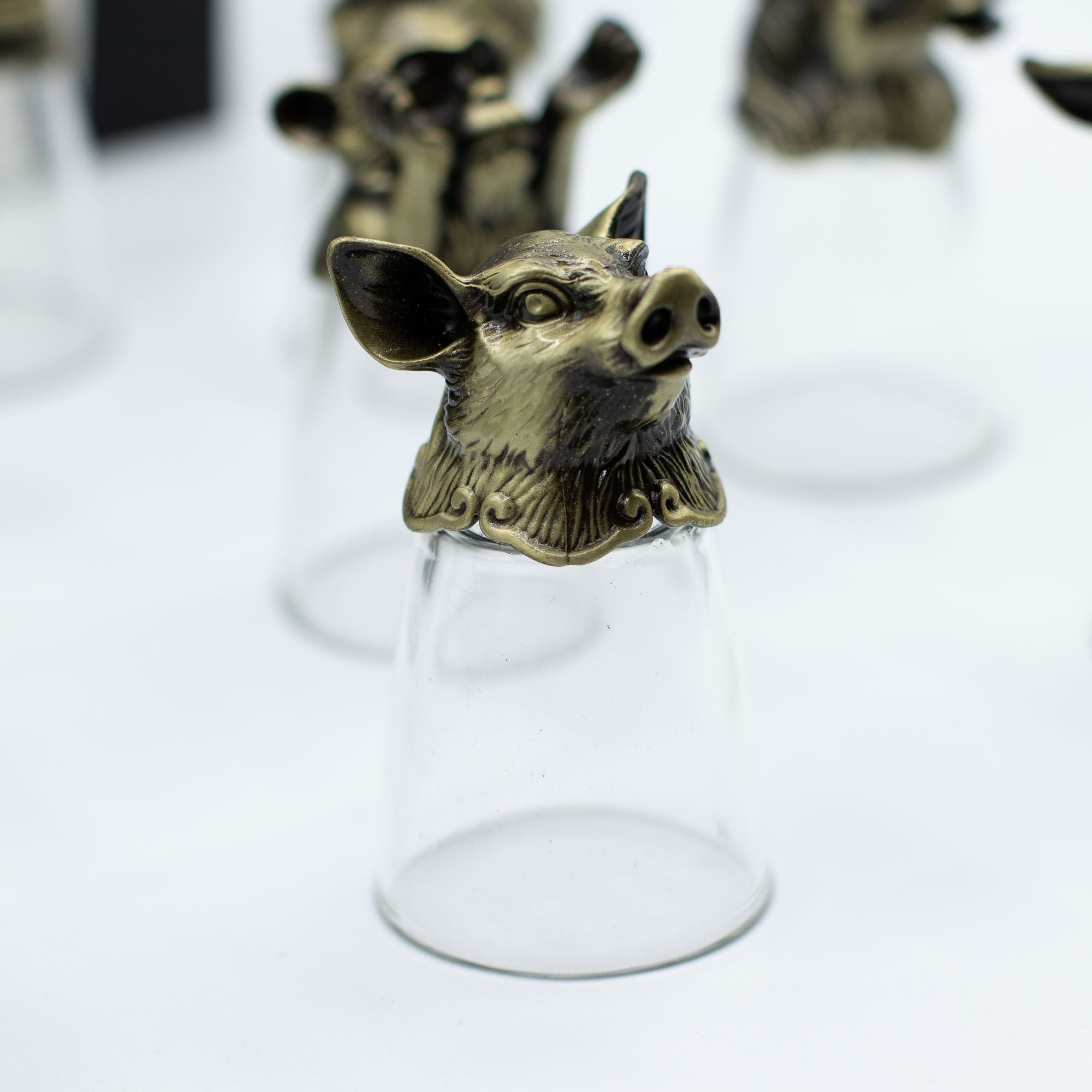 Gift Set of 12 Glasses (25ml) | Antique Bronze