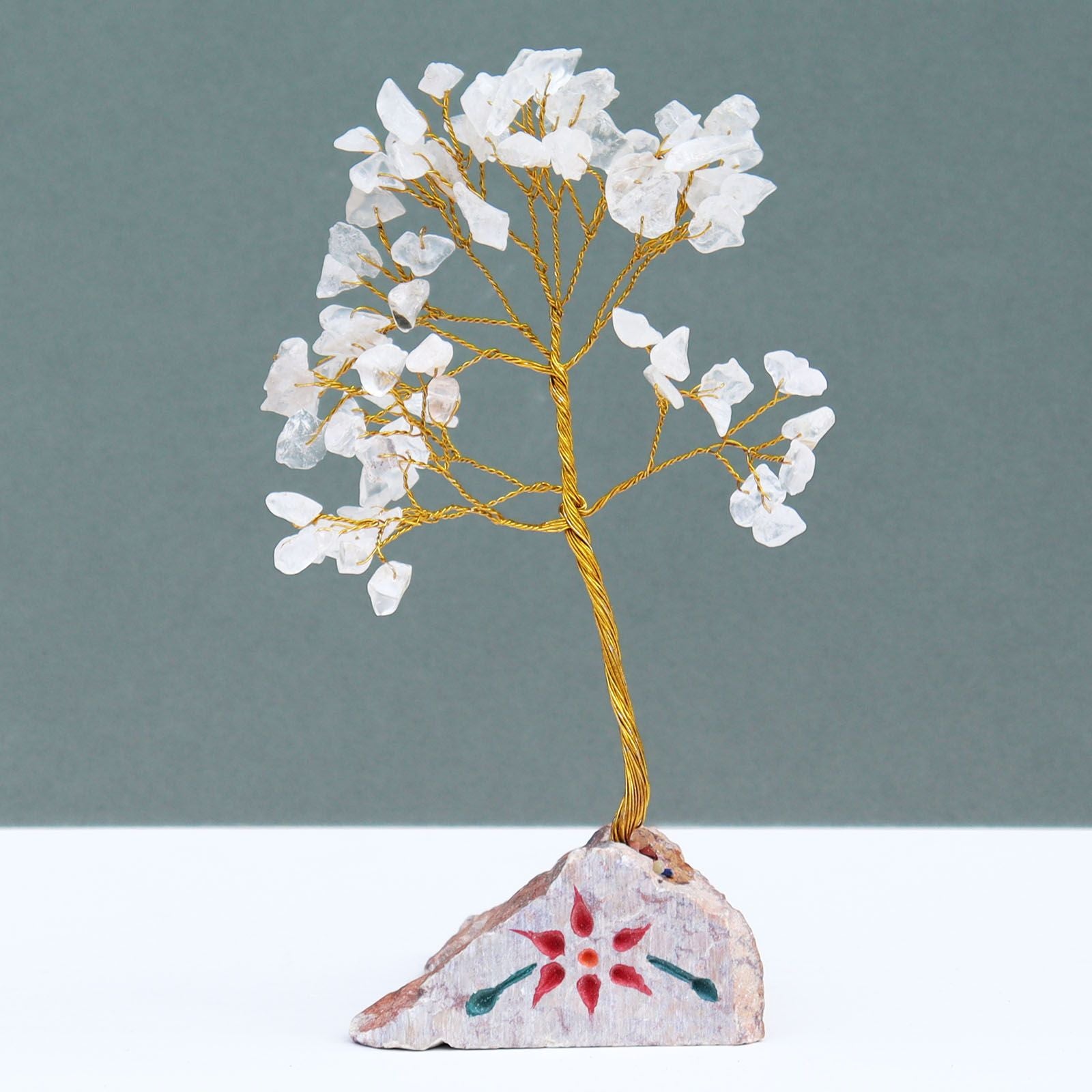 Rock Crystal Crystal Tree UK | 80 Stone Gemstone Tree decorative crystal gemstone tree