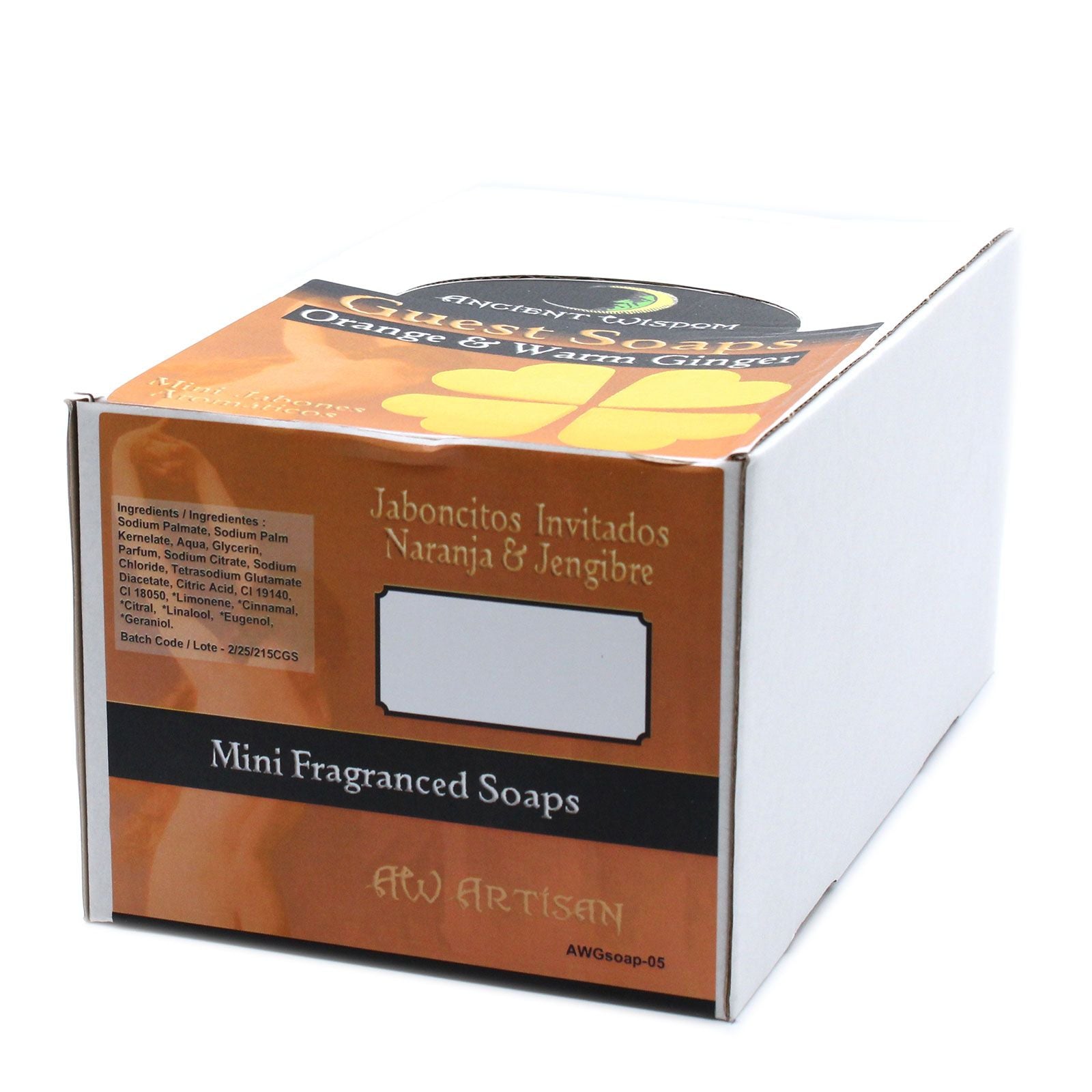 Heart Guest Soap - Orange & Warm Ginger (Pack of 10)