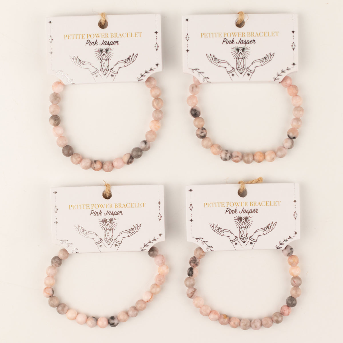 Petite Power Bracelet (17cmx6mm) - Pink Jasper