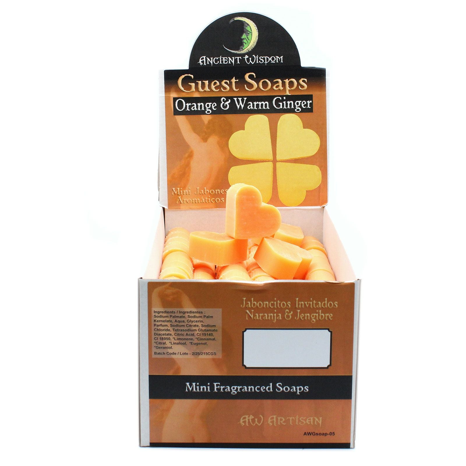 Heart Guest Soap - Orange & Warm Ginger (Pack of 10)