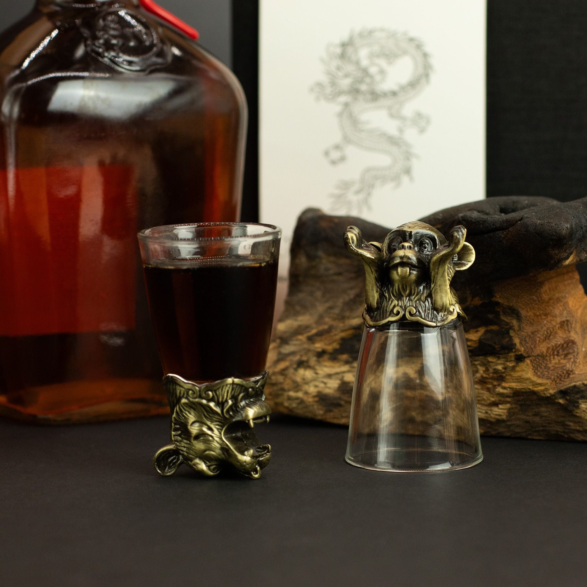 Gift Set of 12 Glasses (25ml) | Antique Bronze