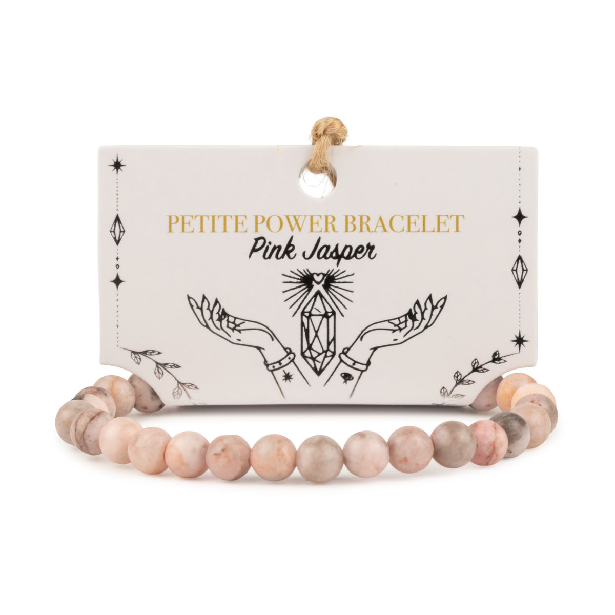 Petite Power Bracelet (17cmx6mm) - Pink Jasper