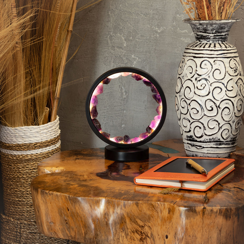 Gemstone Halo Lamp - Zen Spirit  - Amethyst