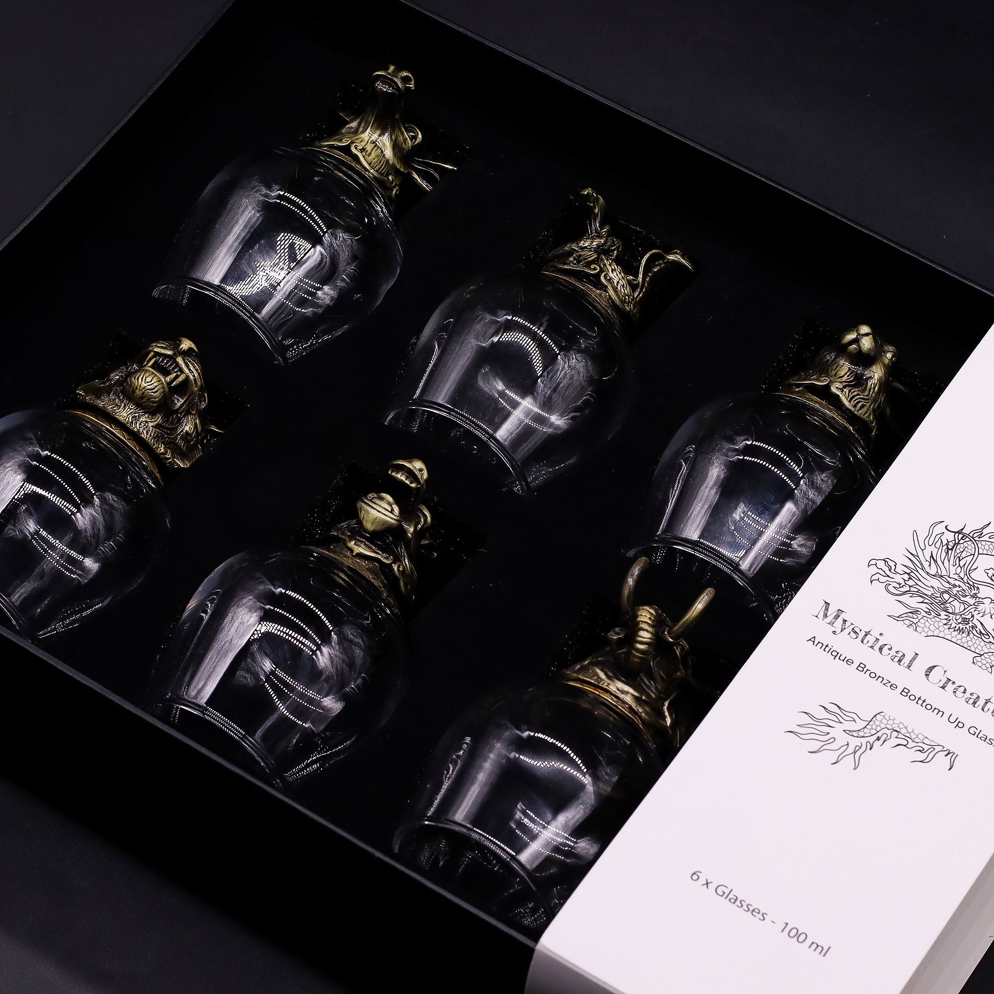 Gift Set of 6 Glasses (100ml) | Antique Bronze