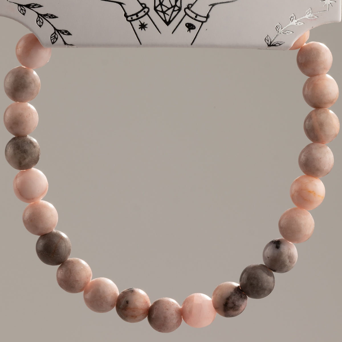 Petite Power Bracelet (17cmx6mm) - Pink Jasper