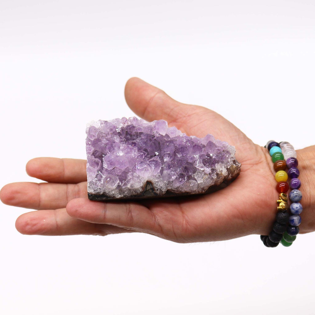 Medium Natural High Grade Amethyst Standing Cluster (approx 350 - 450gms 7.5 - 10cm)