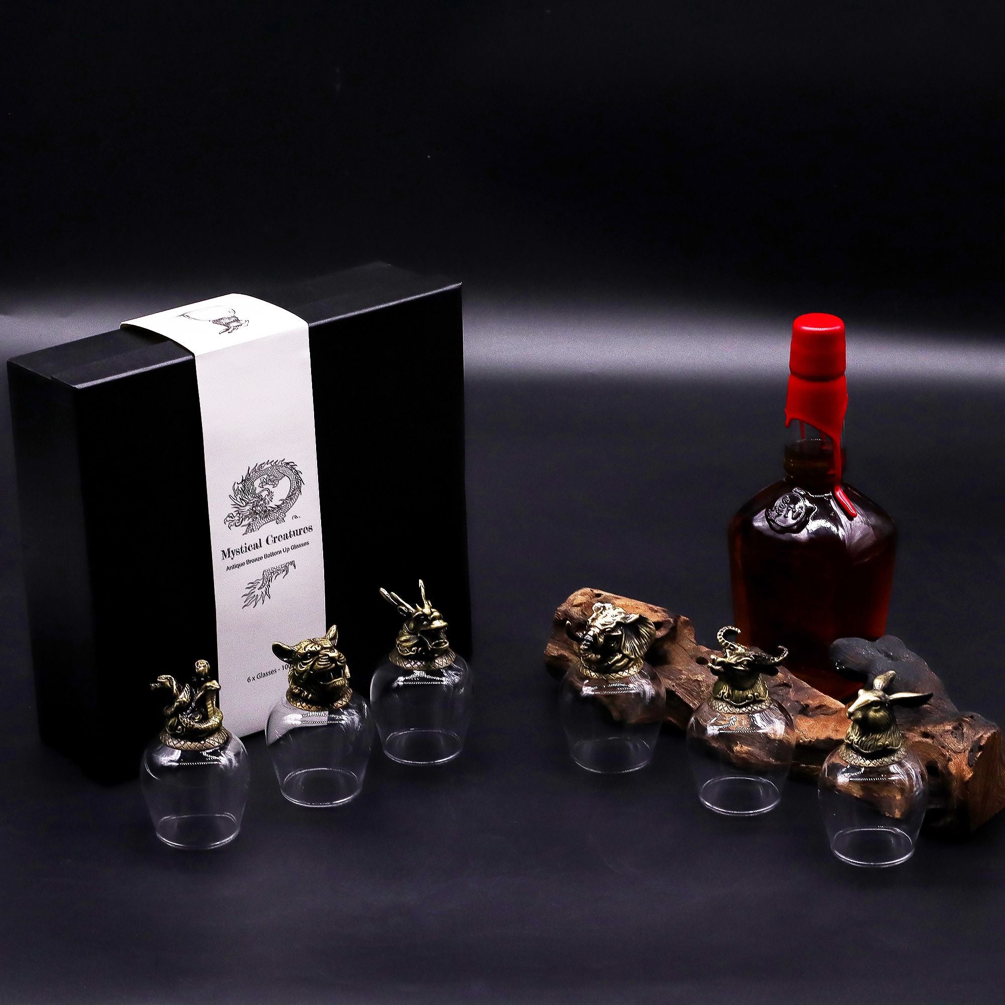 Gift Set of 6 Glasses (100ml) | Antique Bronze