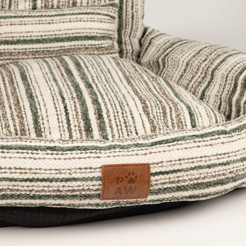 PAW Bed – Small Sofa – Brown Stripes – 50 × 50 × 26cm