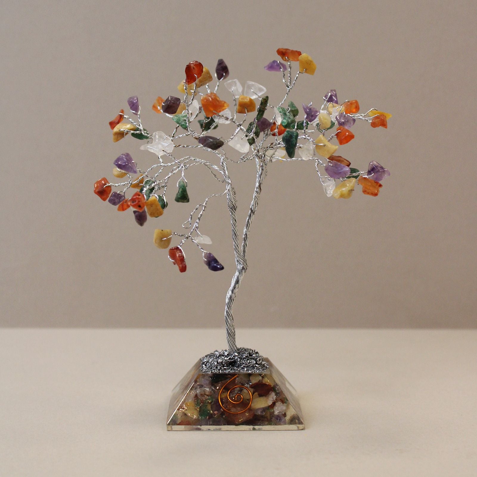Gemstone Tree with Organite Base - 80 Stone - Multi Gemstone