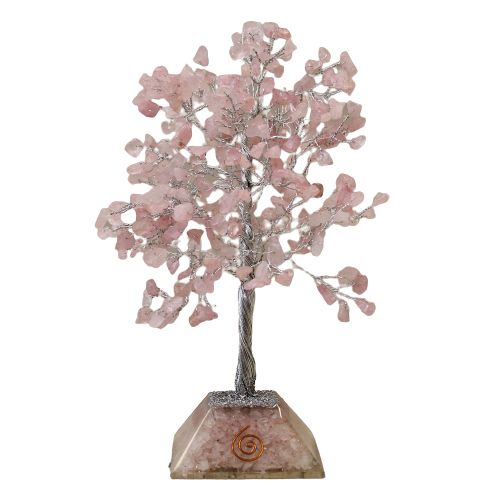 Medium Rose Quartz Gemstone Crystal Tree – 320 Stone