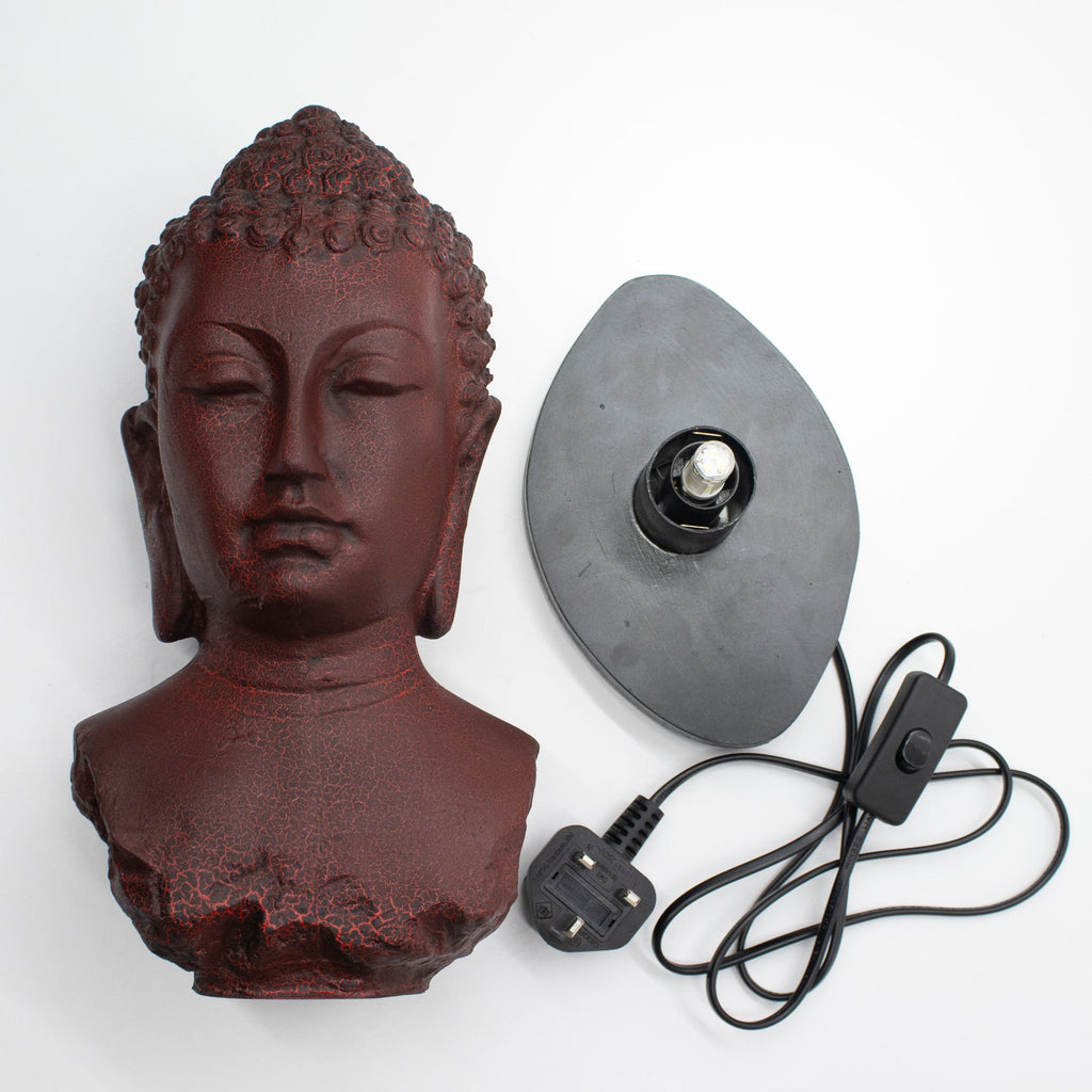 Buddha Bust Lamp Molten Lava - Oval stand