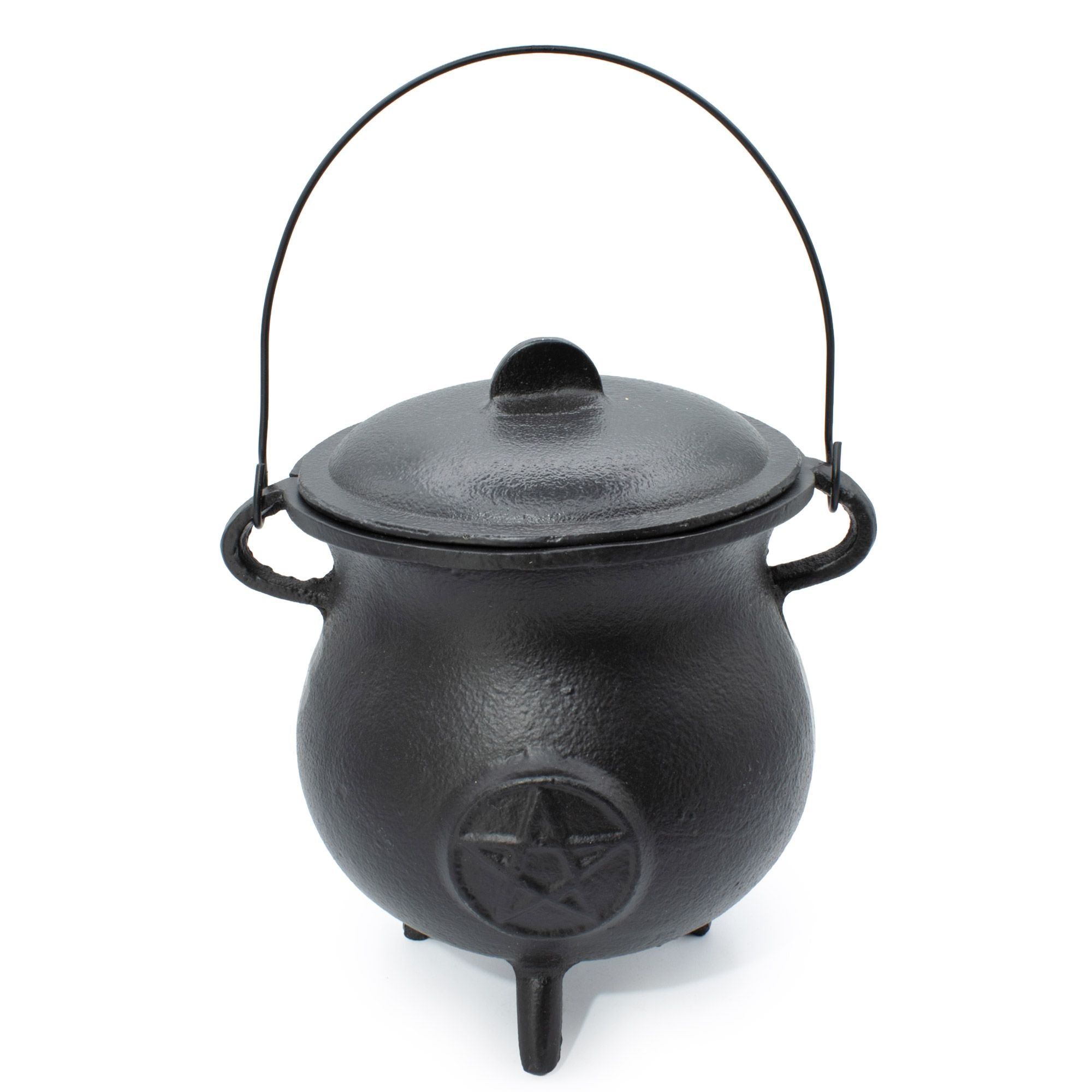 Large Cast Iron Cauldron with Pentagon 23x18cm (at least 4kg)