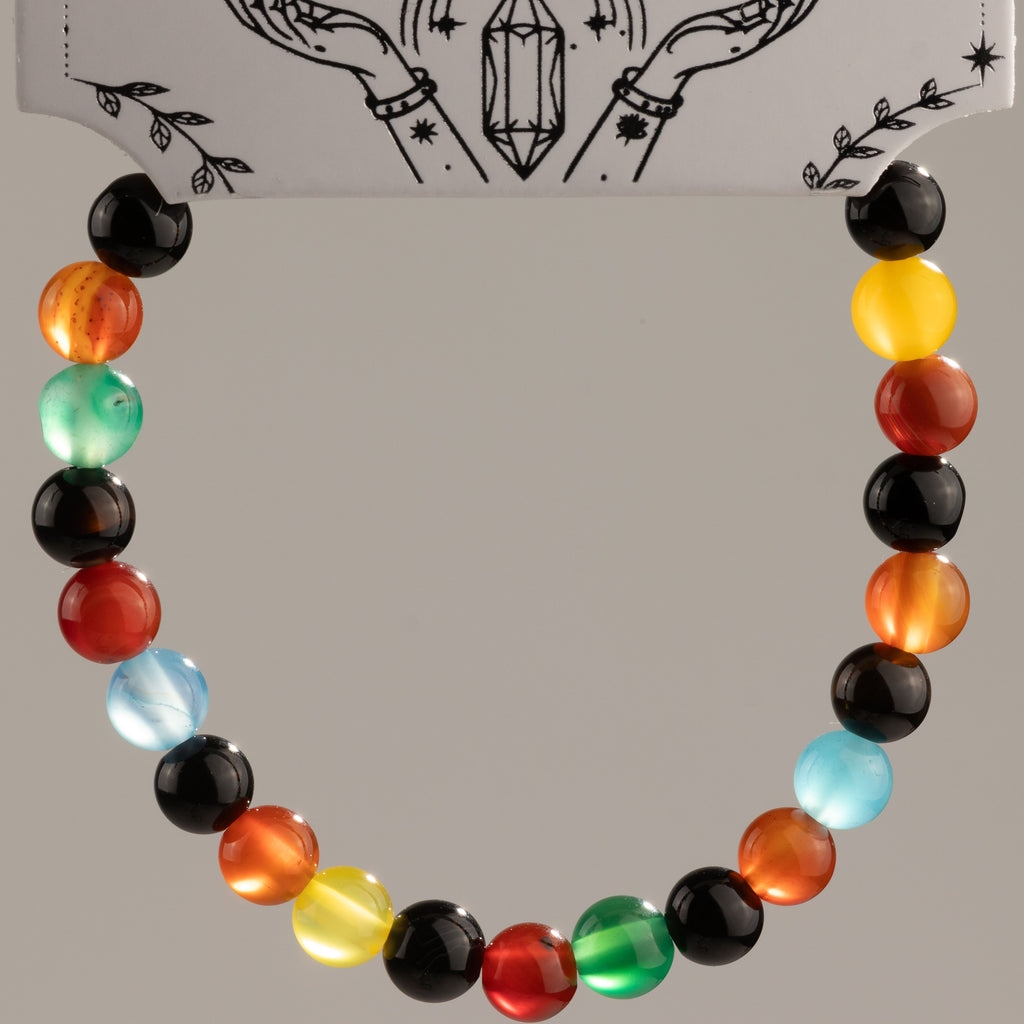 Petite Power Bracelet (17cmx6mm) - Rainbow Jade