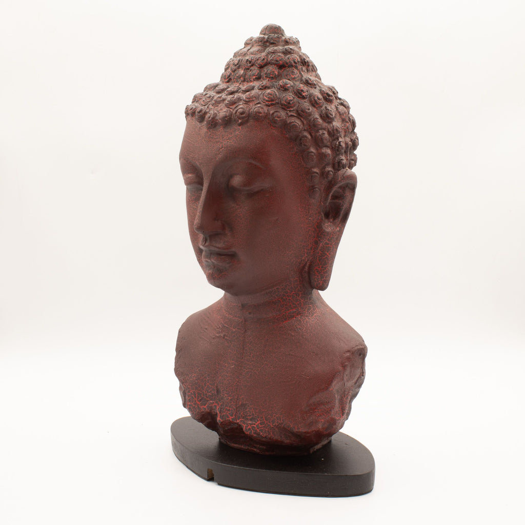 Buddha Bust Lamp Molten Lava - Oval stand