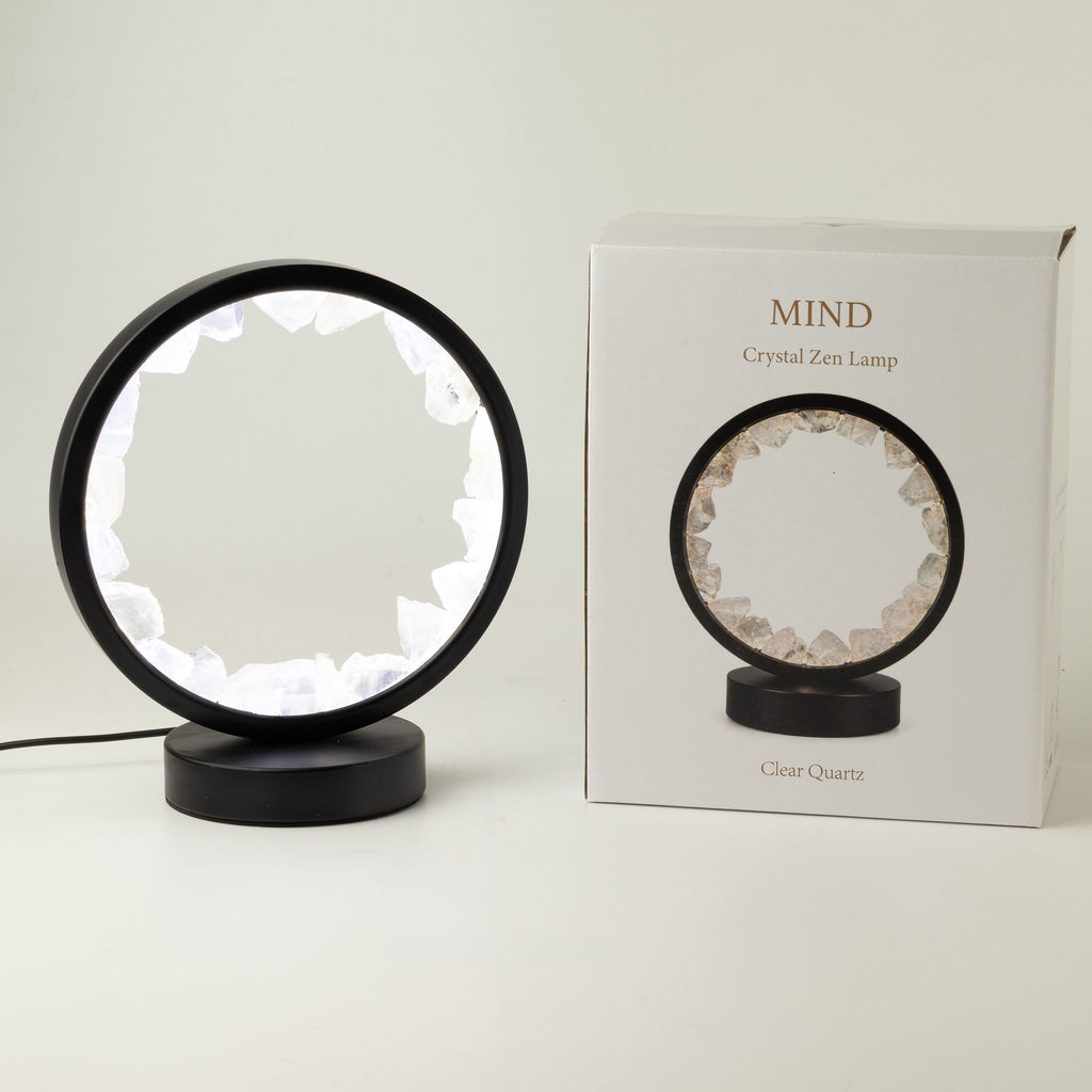 Gemstone Halo Lamp - Zen Mind - Clear Quartz