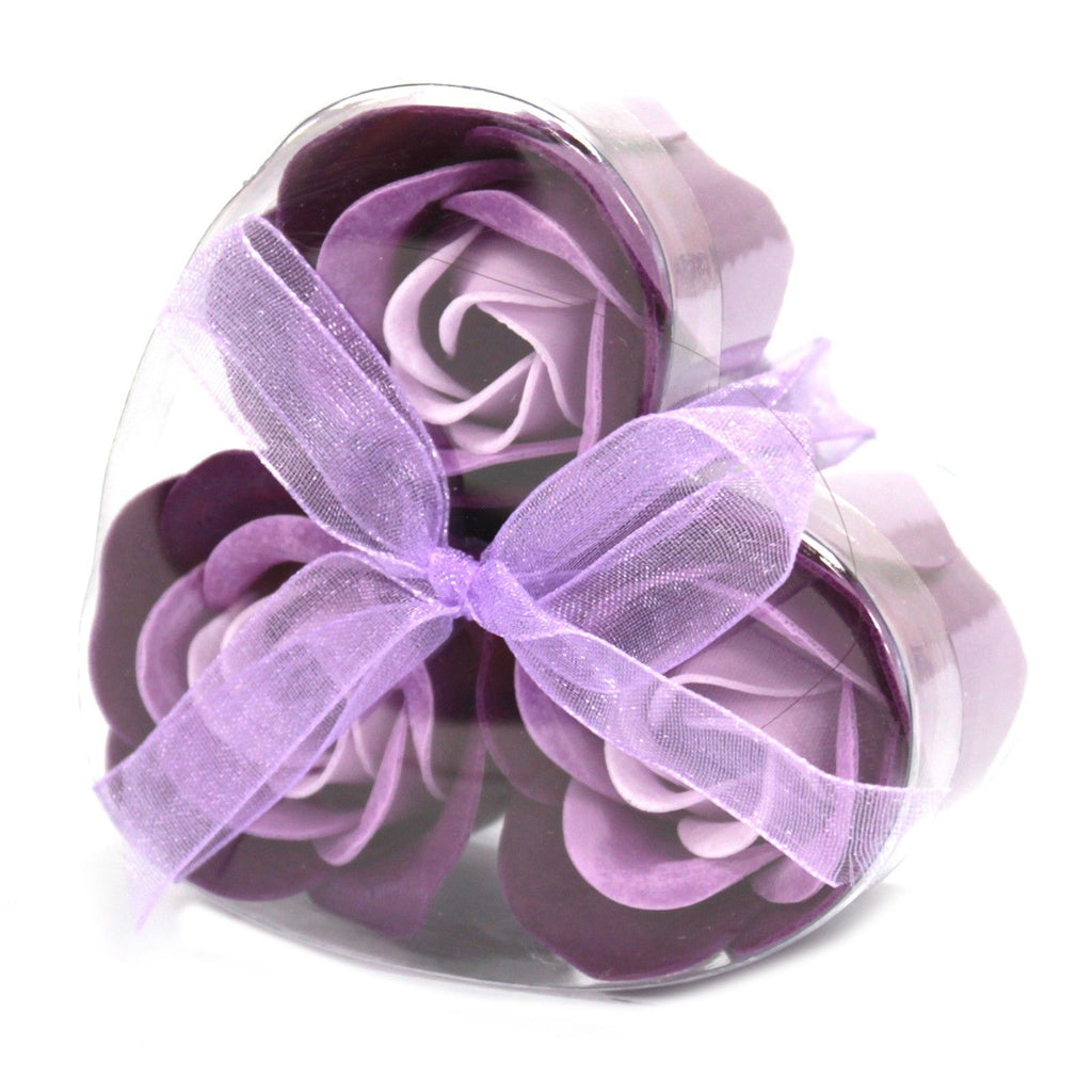 Set of 3 Soap Flower Heart Box Crystal Tree UK | 3 Stone Gemstone Tree decorative crystal gemstone tree