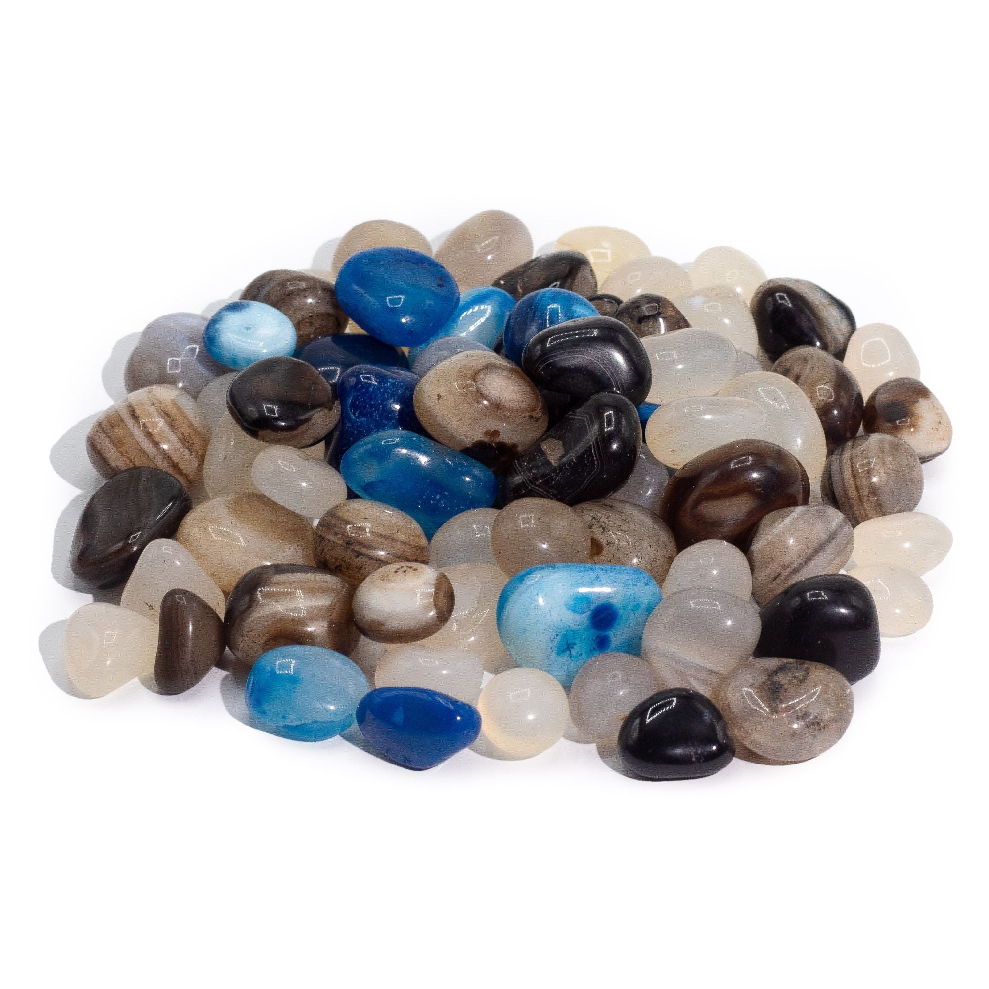 Bulk Mixed Agate - 1kg (approx.. 70 stones)