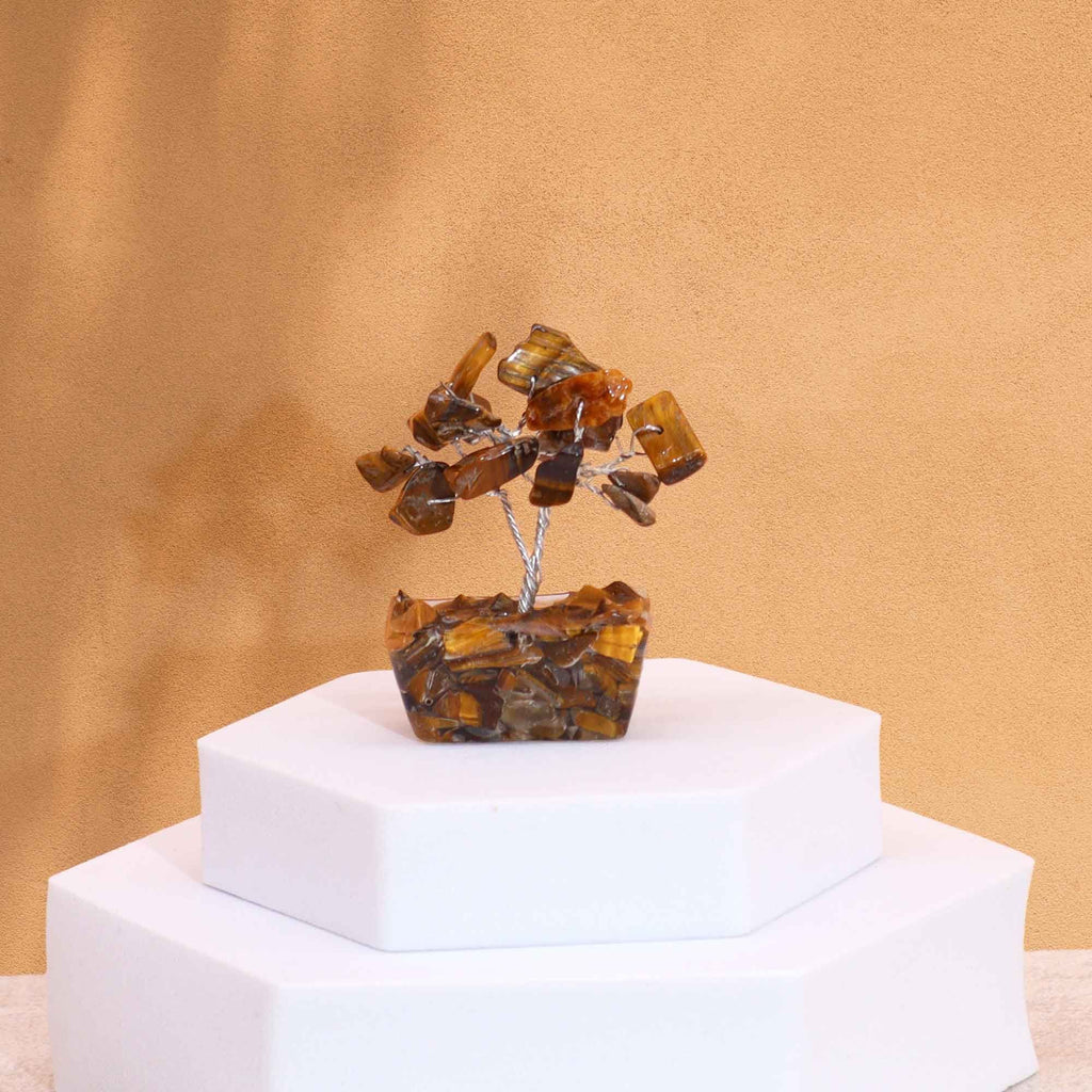Mini Gemstone Tree On Orgonite Base Crystal Tree UK | 15 Stone Gemstone Tree decorative crystal gemstone tree