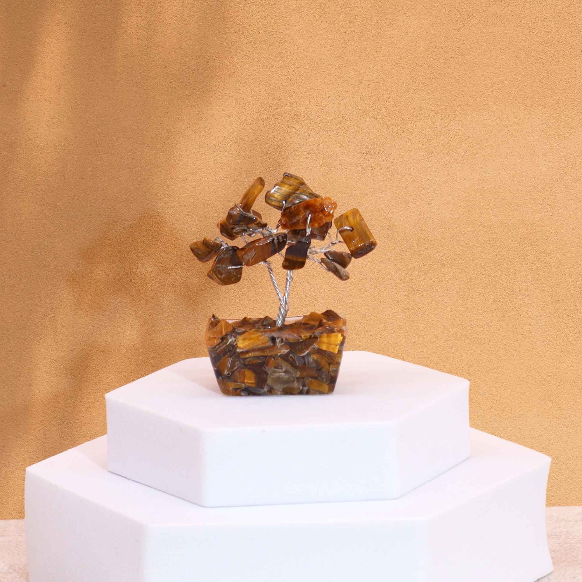 Mini Gemstone Tree On Orgonite Base Crystal Tree UK | 15 Stone Gemstone Tree decorative crystal gemstone tree