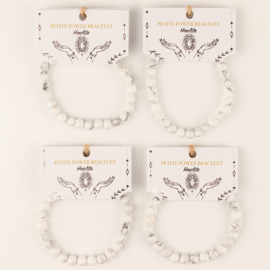Petite Power Bracelet (17cmx6mm) - Howlite