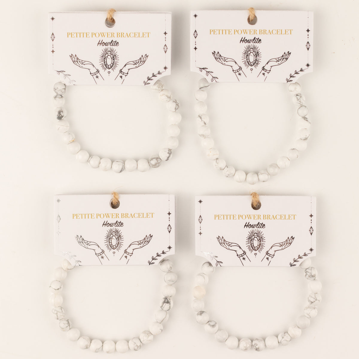 Petite Power Bracelet (17cmx6mm) - Howlite