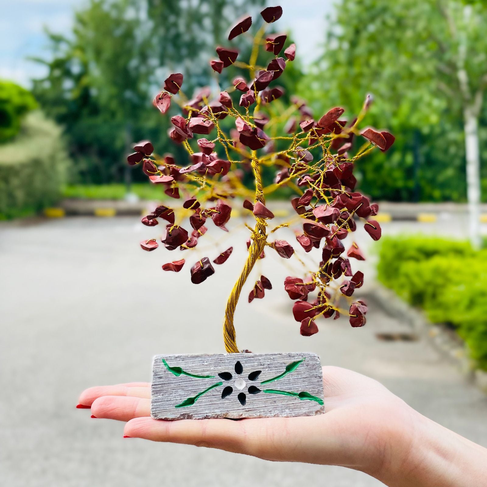 Red Jasper - 160 Stone Gemstone Tree