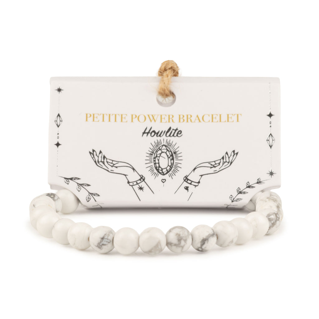 Petite Power Bracelet (17cmx6mm) - Howlite