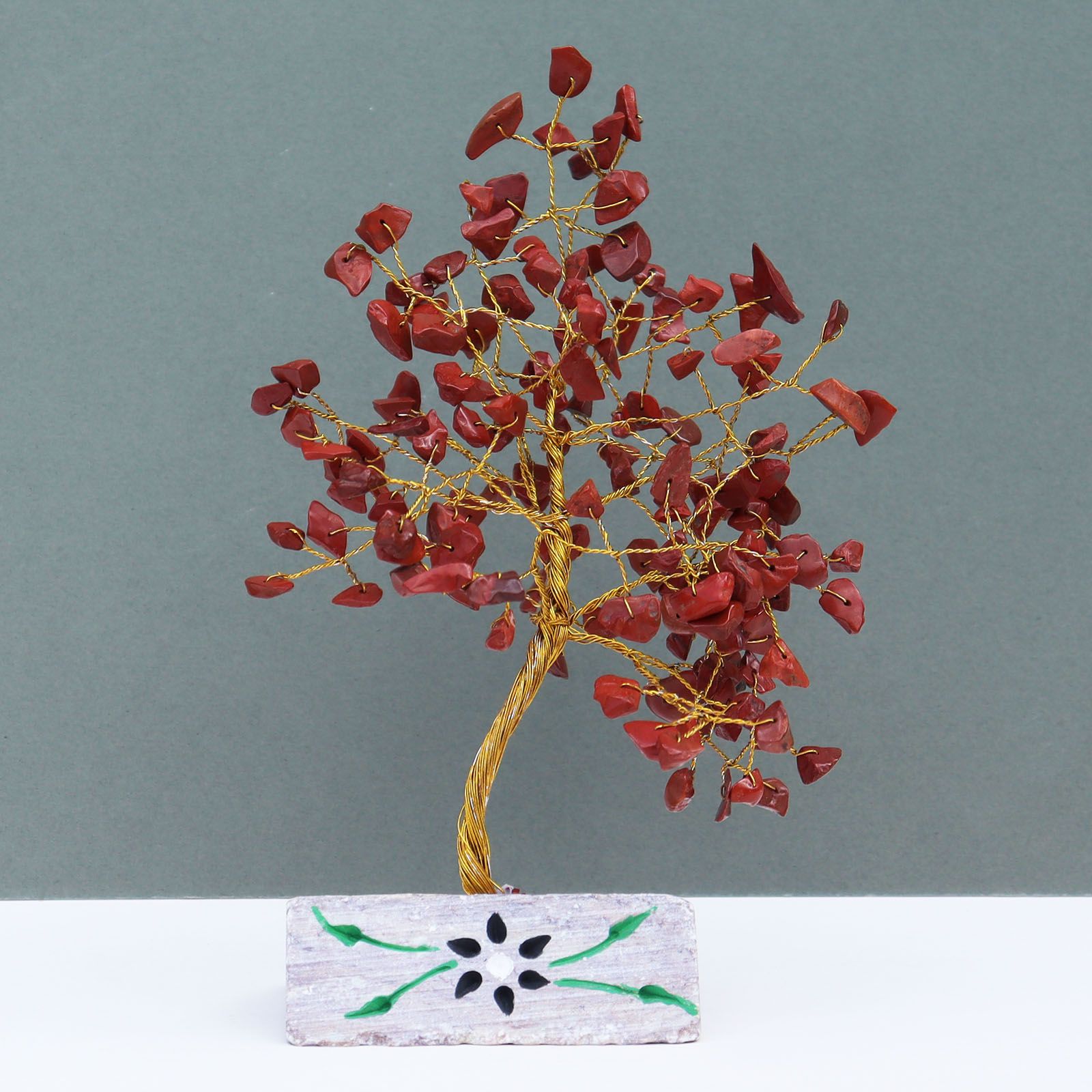 Red Jasper Crystal Tree UK | 160 Stone Gemstone Tree decorative crystal gemstone tree
