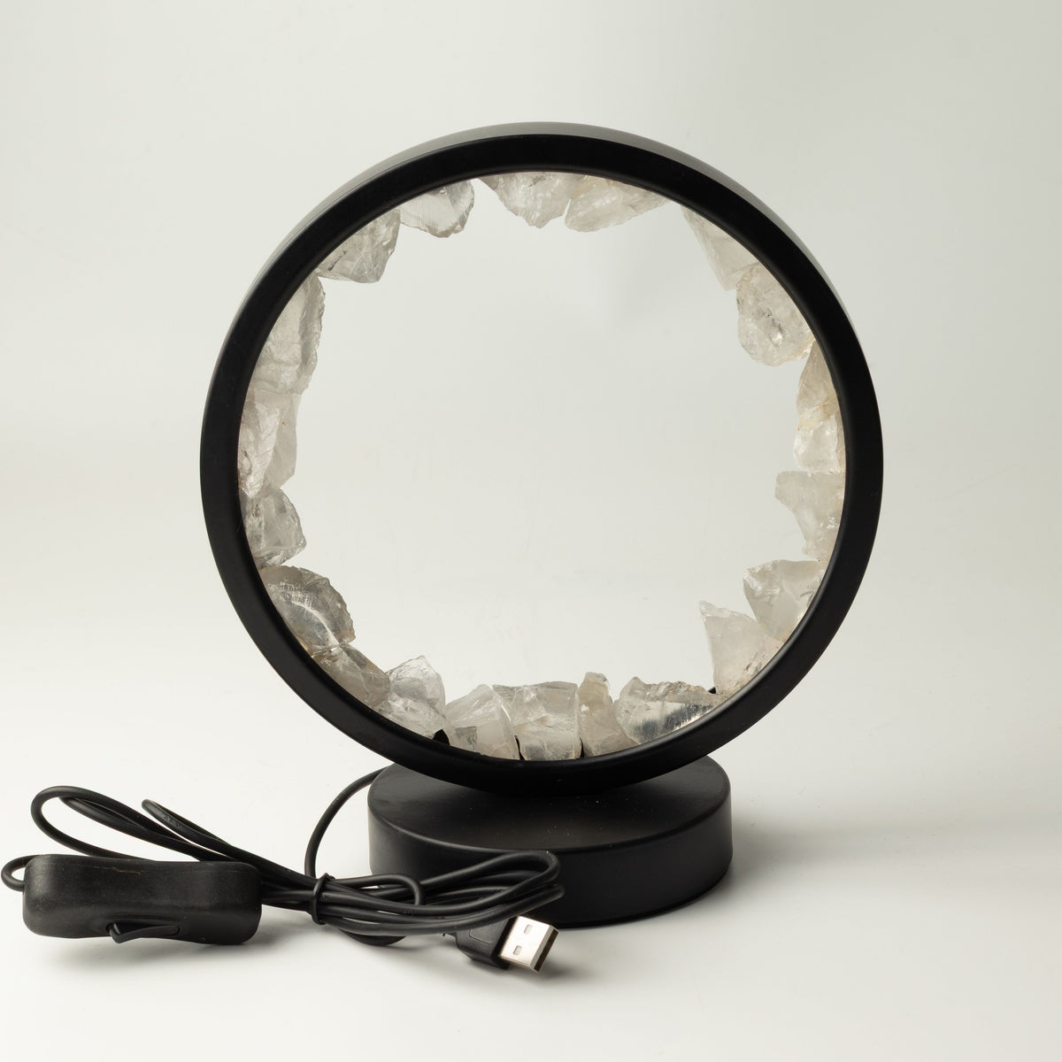 Gemstone Halo Lamp - Zen Mind - Clear Quartz