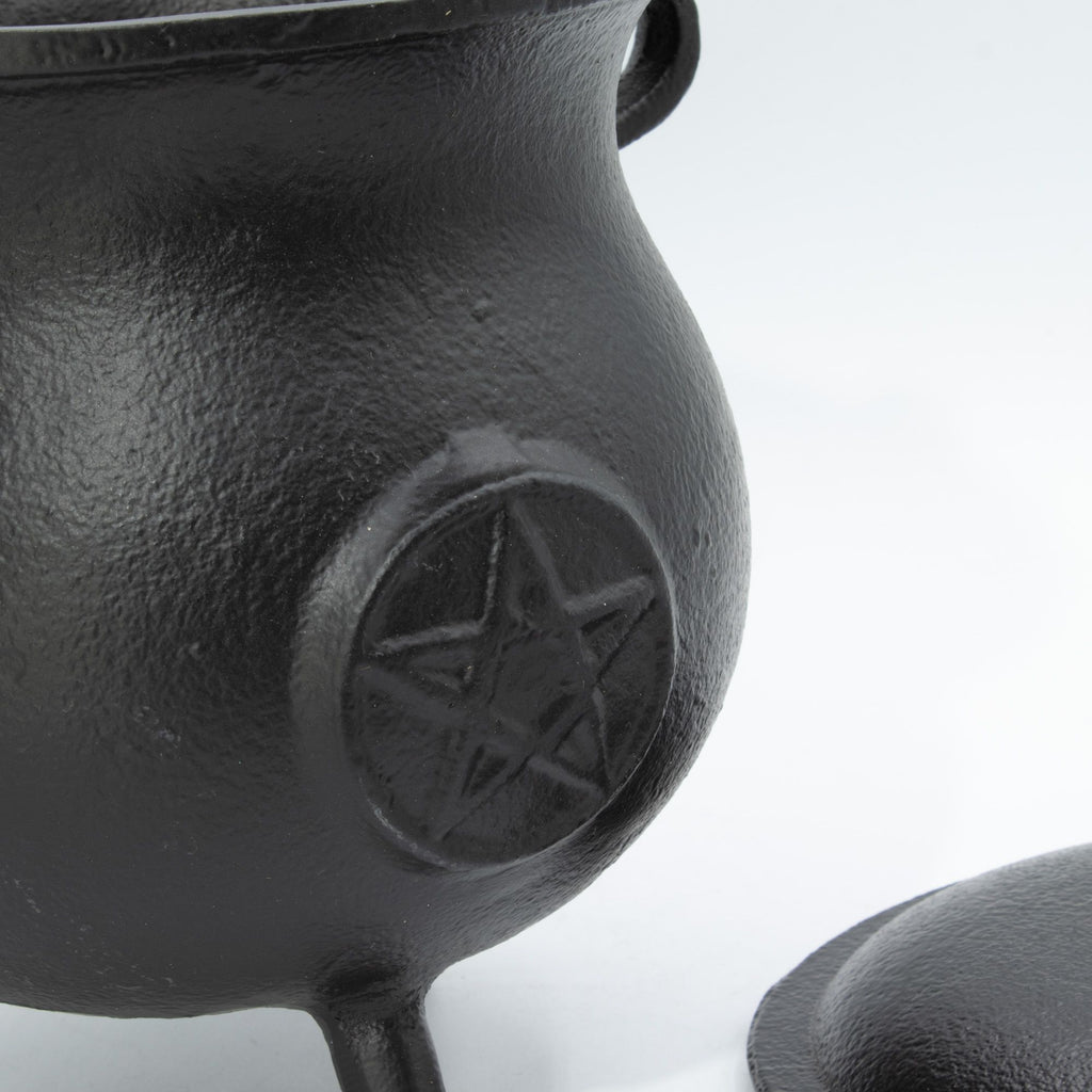 Large Cast Iron Cauldron with Pentagon 23x18cm (at least 4kg)