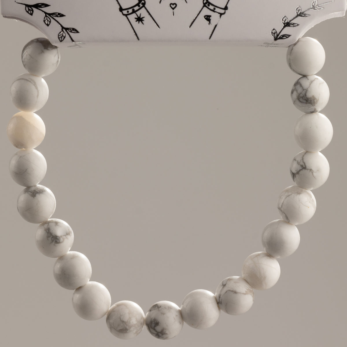 Petite Power Bracelet (17cmx6mm) - Howlite