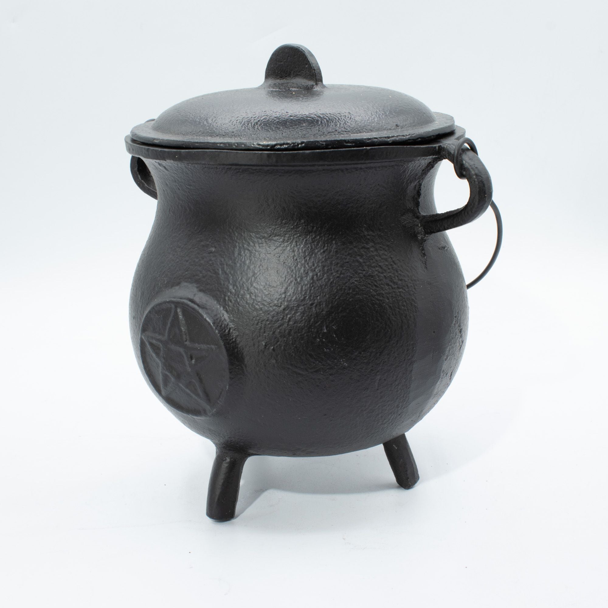 Large Cast Iron Cauldron with Pentagon 23x18cm (at least 4kg)
