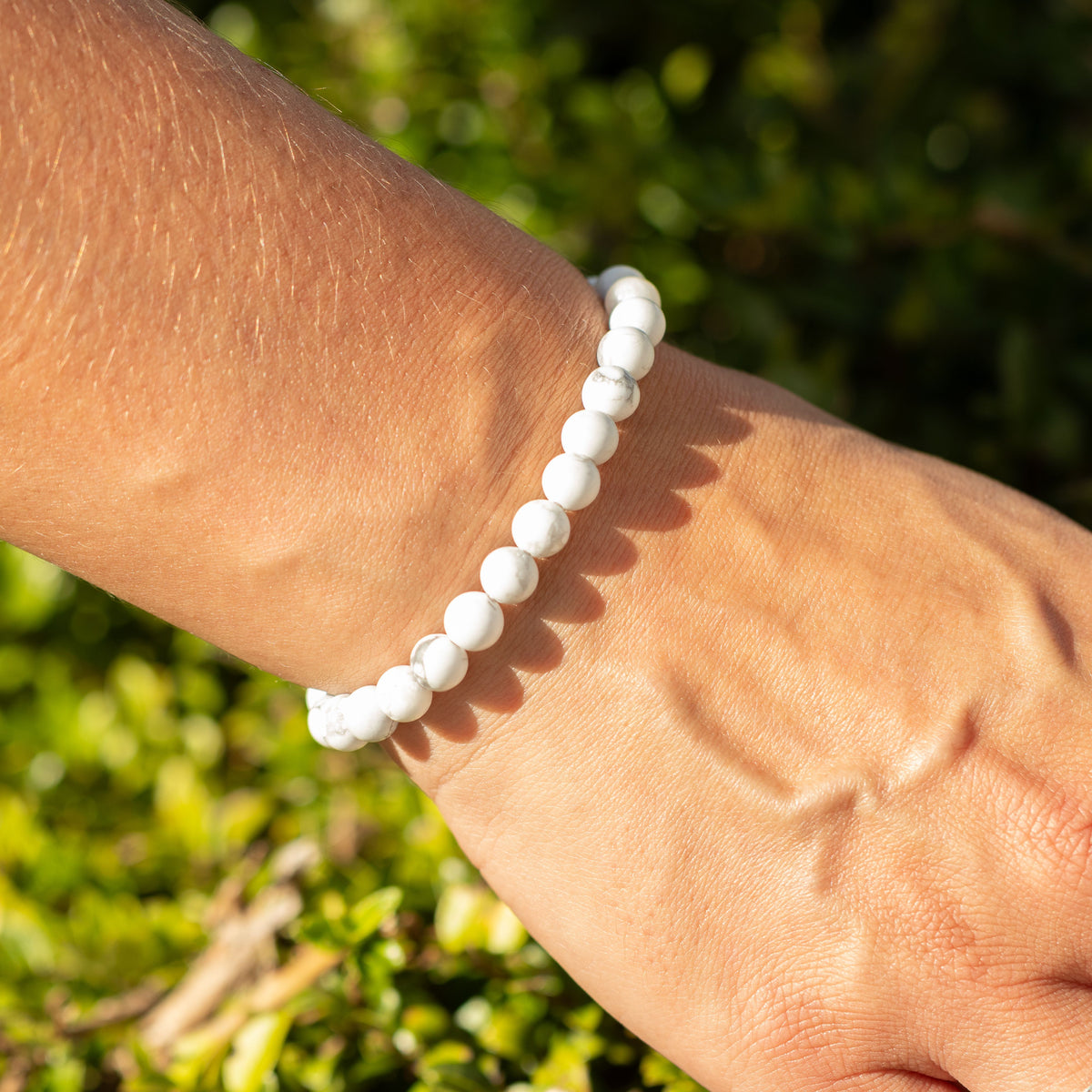 Petite Power Bracelet (17cmx6mm) - Howlite