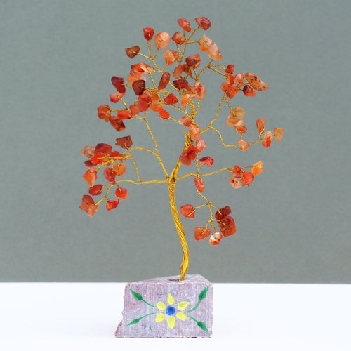 Carnelian Crystal Tree UK | 80 Stone Gemstone Tree decorative crystal gemstone tree