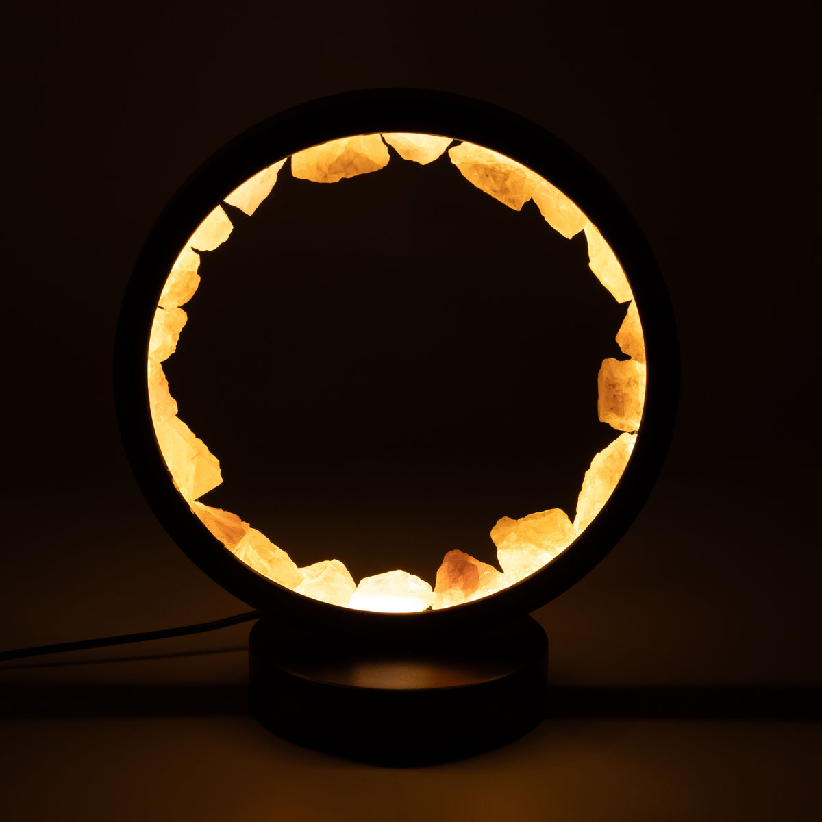 Gemstone Halo Lamp - Zen Body - Rose Quartz
