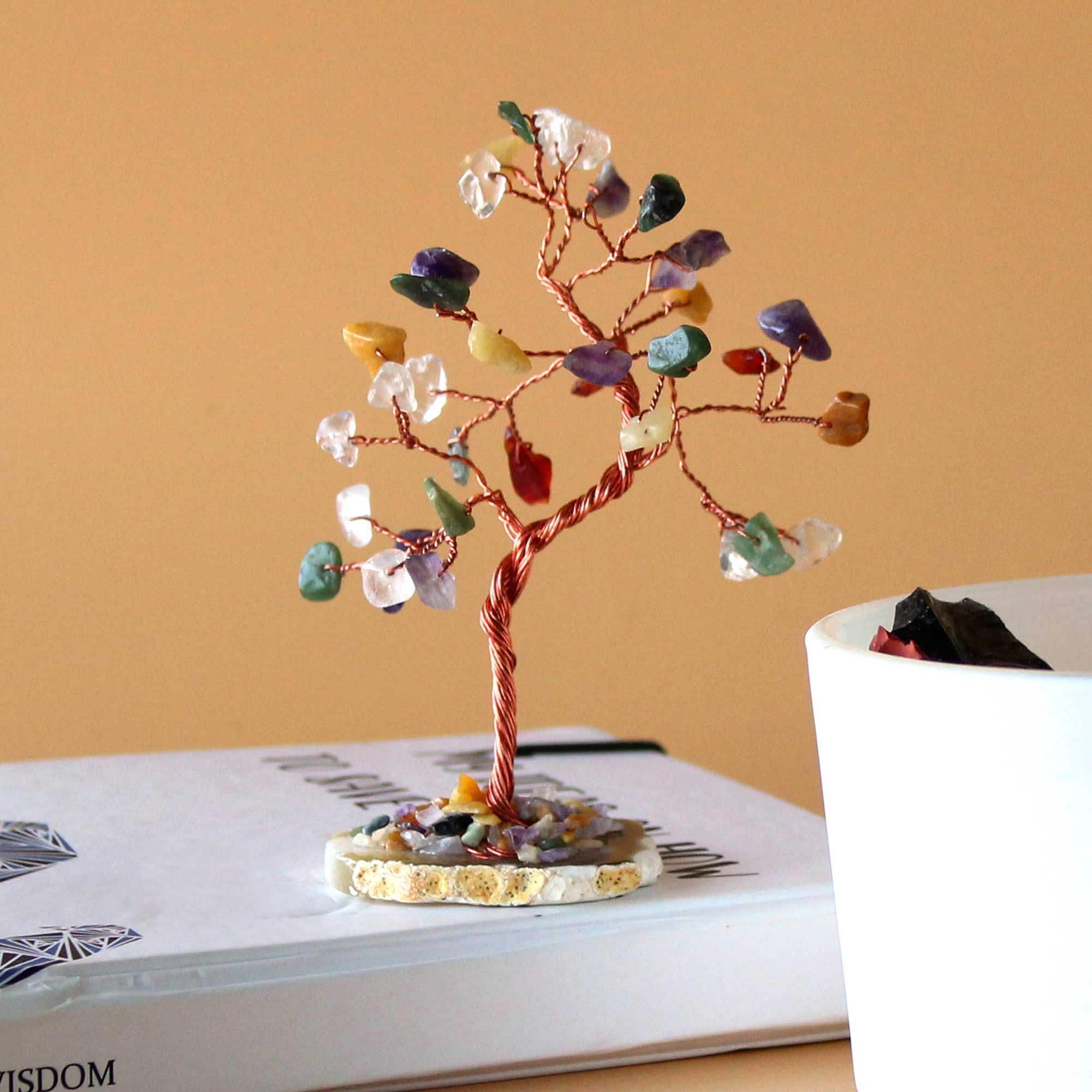 Gemstone Tree Crystal Tree UK | 35 Stone Gemstone Tree decorative crystal gemstone tree