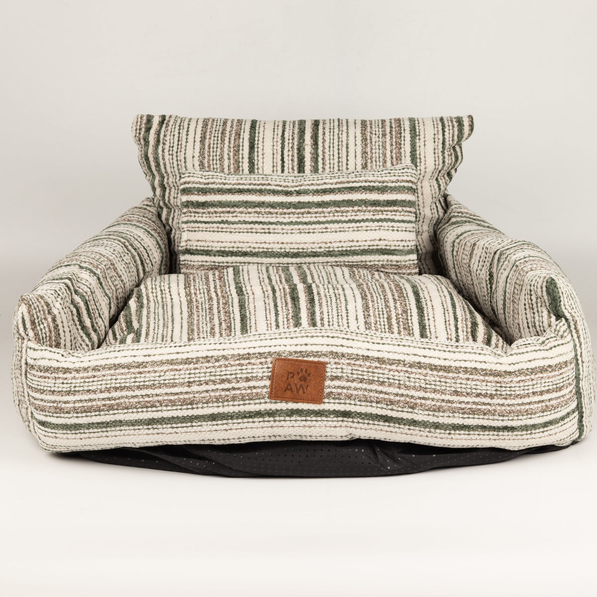 PAW Bed – Medium Sofa – Brown Stripes – 60 × 60 × 28cm