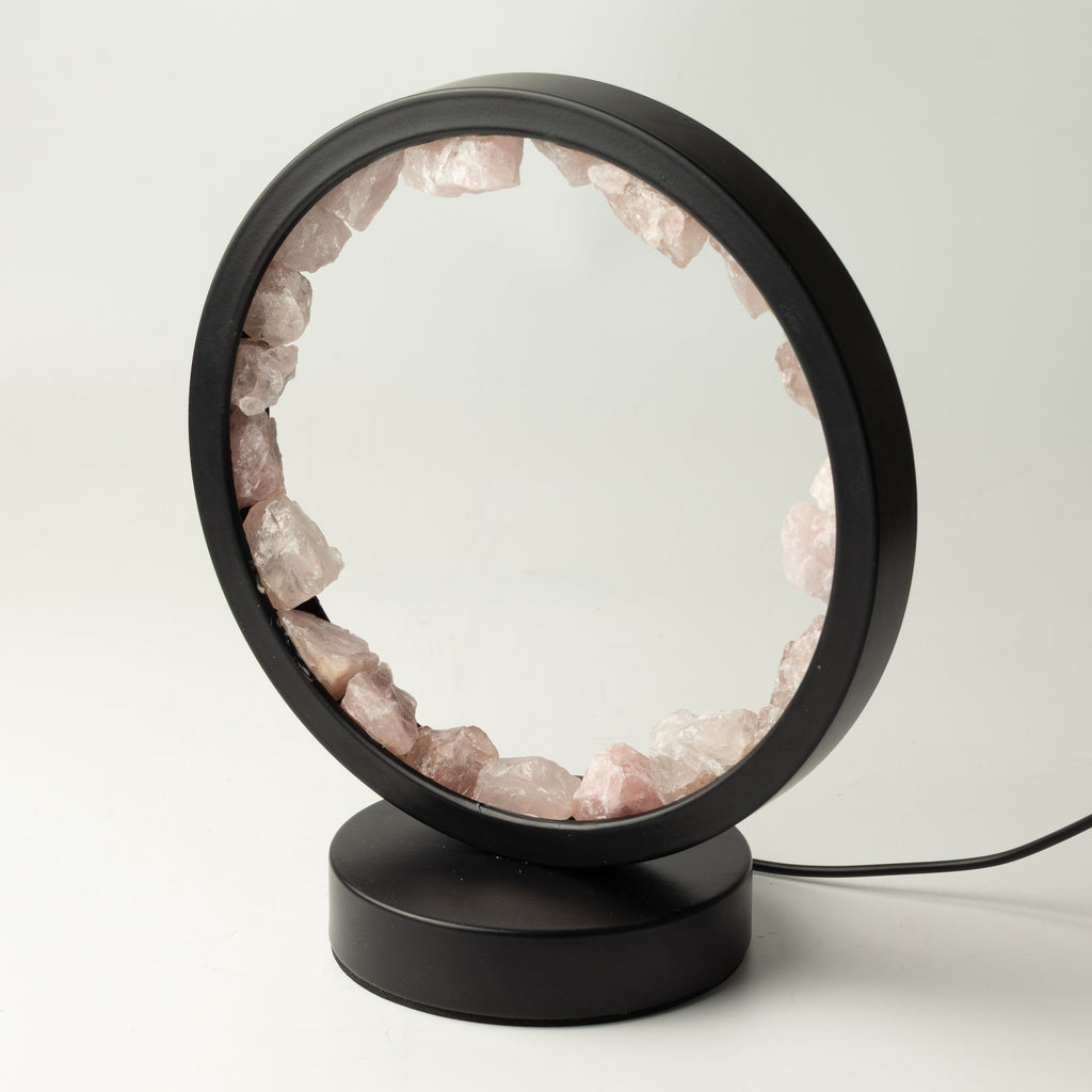 Gemstone Halo Lamp - Zen Body - Rose Quartz