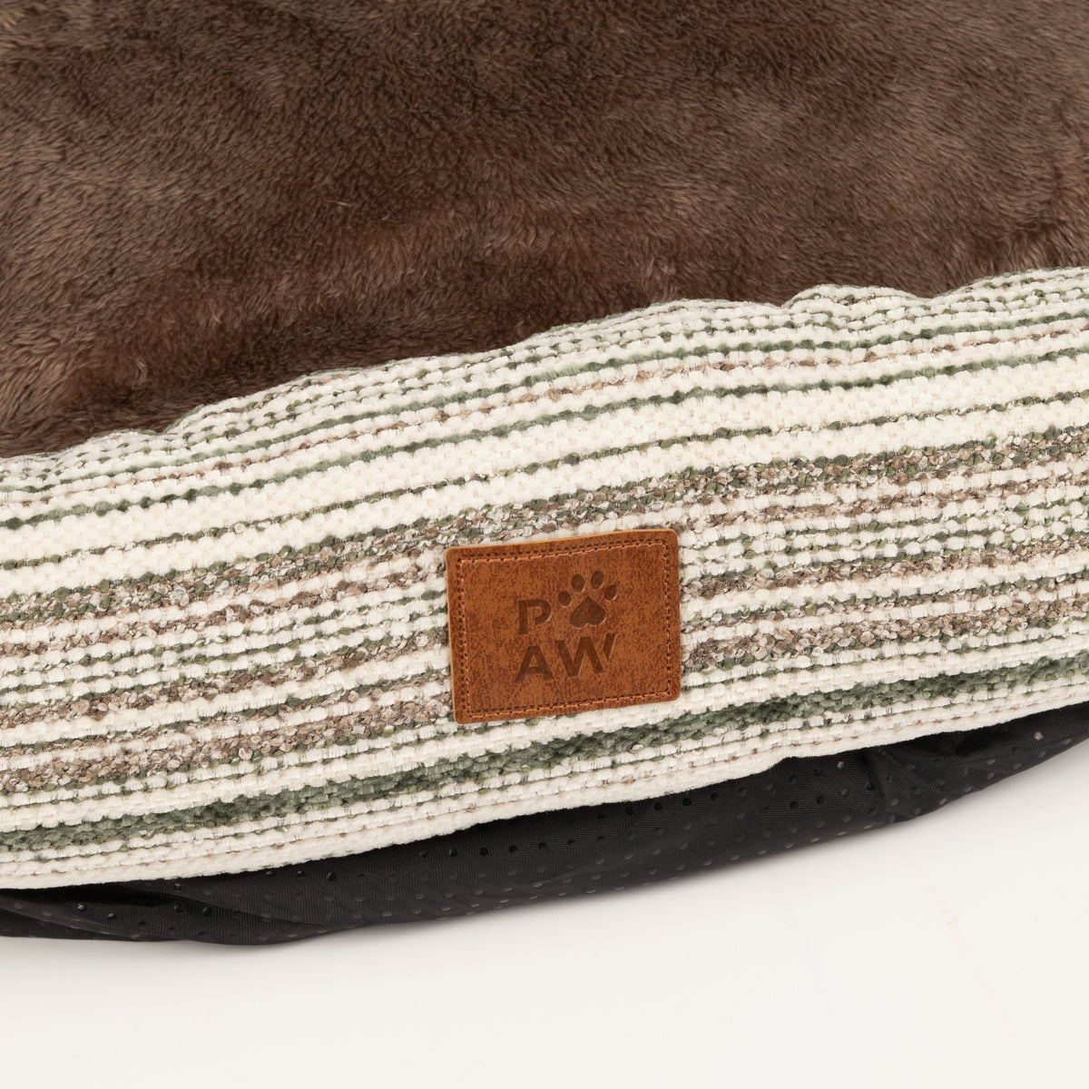 PAW Bed – Medium Sofa – Brown Stripes – 60 × 60 × 28cm